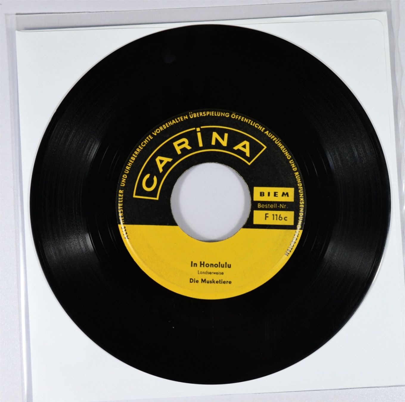 Schallplatten: Single: DIE MUSKETIERE - In Honolulu – Gebraucht aus Frenkendorf von Yard-Sale-2000 1