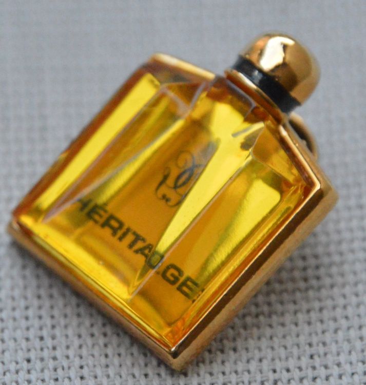 Broche Vintage GUERLAIN En Bronze - Parfum Signée - Authentique Avec Pochette - Occasion