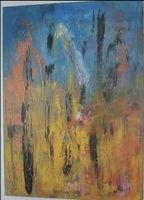 Gemälde " Flammender Nebel " handmade 50×70