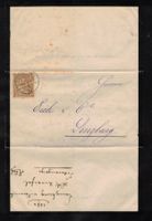 1874 Falzbrief Lenzburg