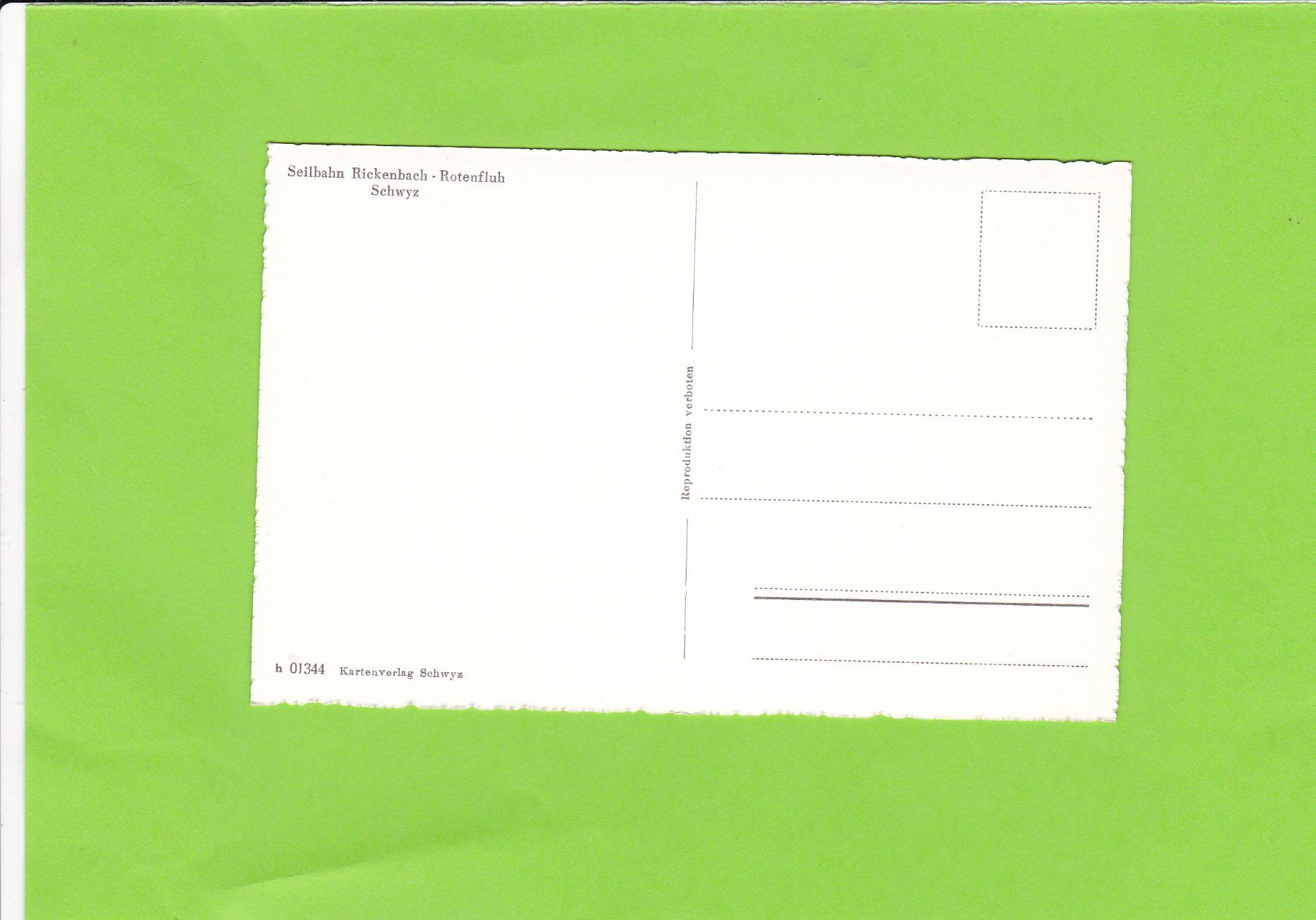 Cartoline postali: Seilbahn Rickenbach-Rotenfluh – Usato da St. Peterzell venduto da neckertal 1