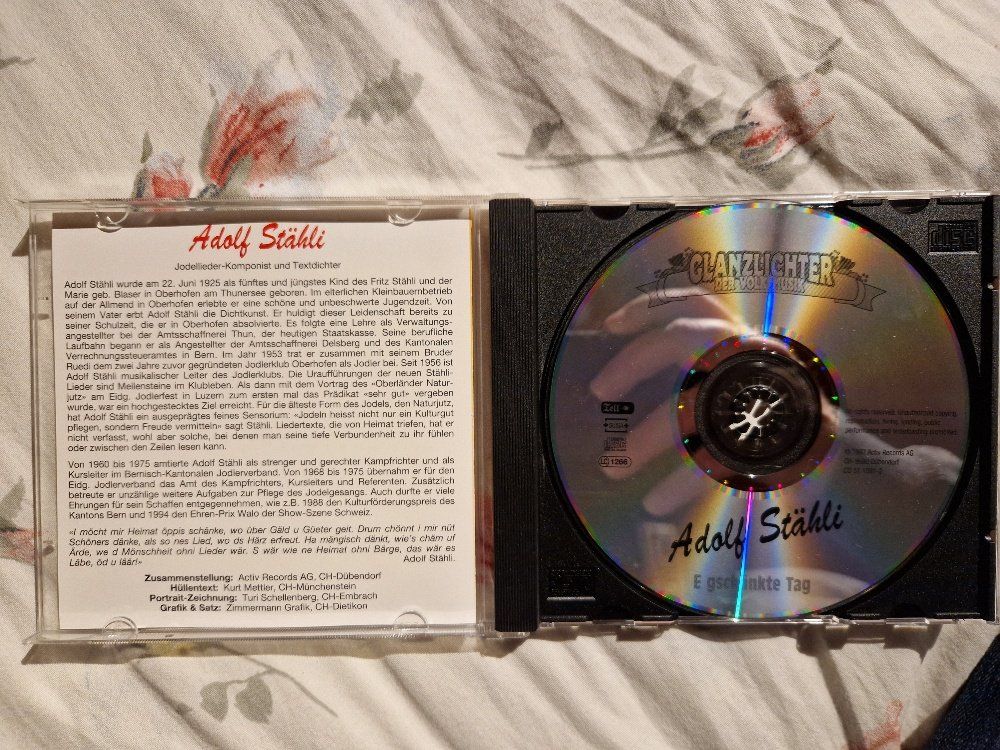 CD: Adolf Stähli: E gschänkte Tag: Vergriffen! – Usato da Brittnau venduto da Zibu 2