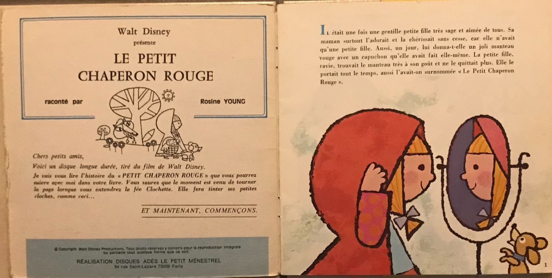Dischi in vinile: LE PETIT CHAPERON ROUGE – Usato da Bussigny venduto da vinyl-pas-cher 1