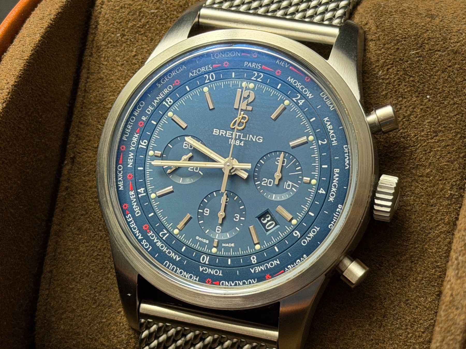 Breitling Orologi: Breitling Transocean Chronograph Unitime 46mm – Usato da Aarau venduto da trader1000