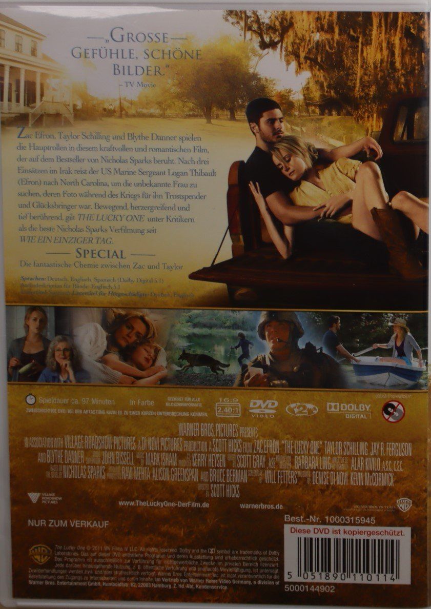 Tutti i DVDs: The Lucky One: Für immer der Deine – Usato da Luzern venduto da CONTENTI 2