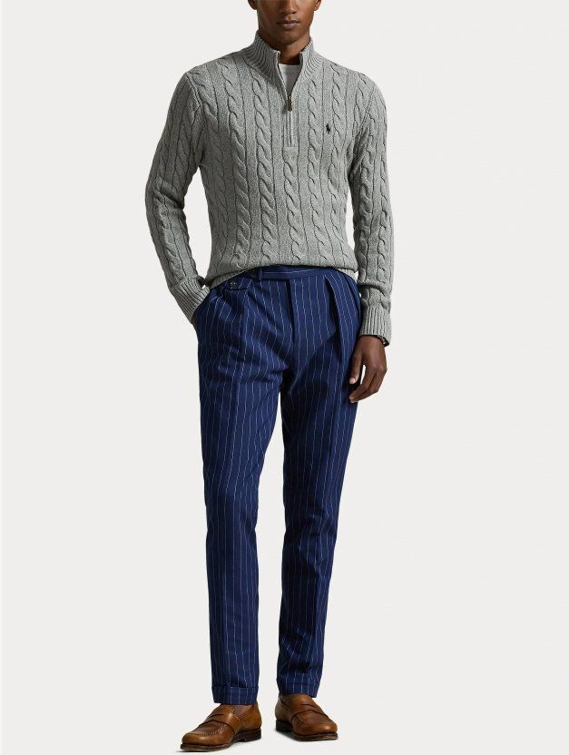 Ralph Lauren Pullover & Sweatshirts: Ralph Lauren, Quarter-Zip Pullover, Cable-Knit Cotton – Gebraucht aus Gutenswil von tob_h7nq
