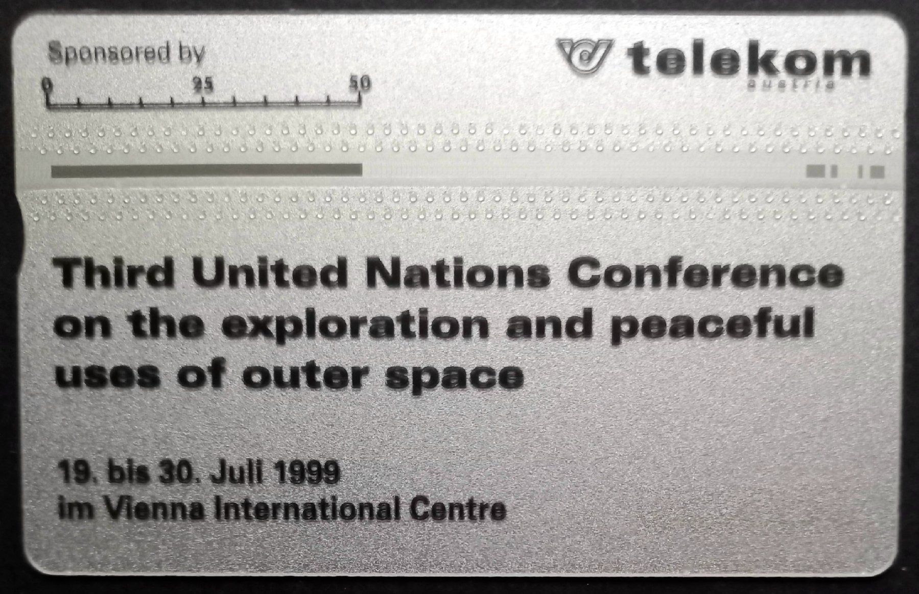 Schede telefoniche: Taxcard - Unispace III 1999 - A – Usato da Niederuzwil venduto da lubimaja 1
