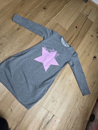 Ana I Uki Kleid, Gr. 8 (122-128), Grau mit Stern