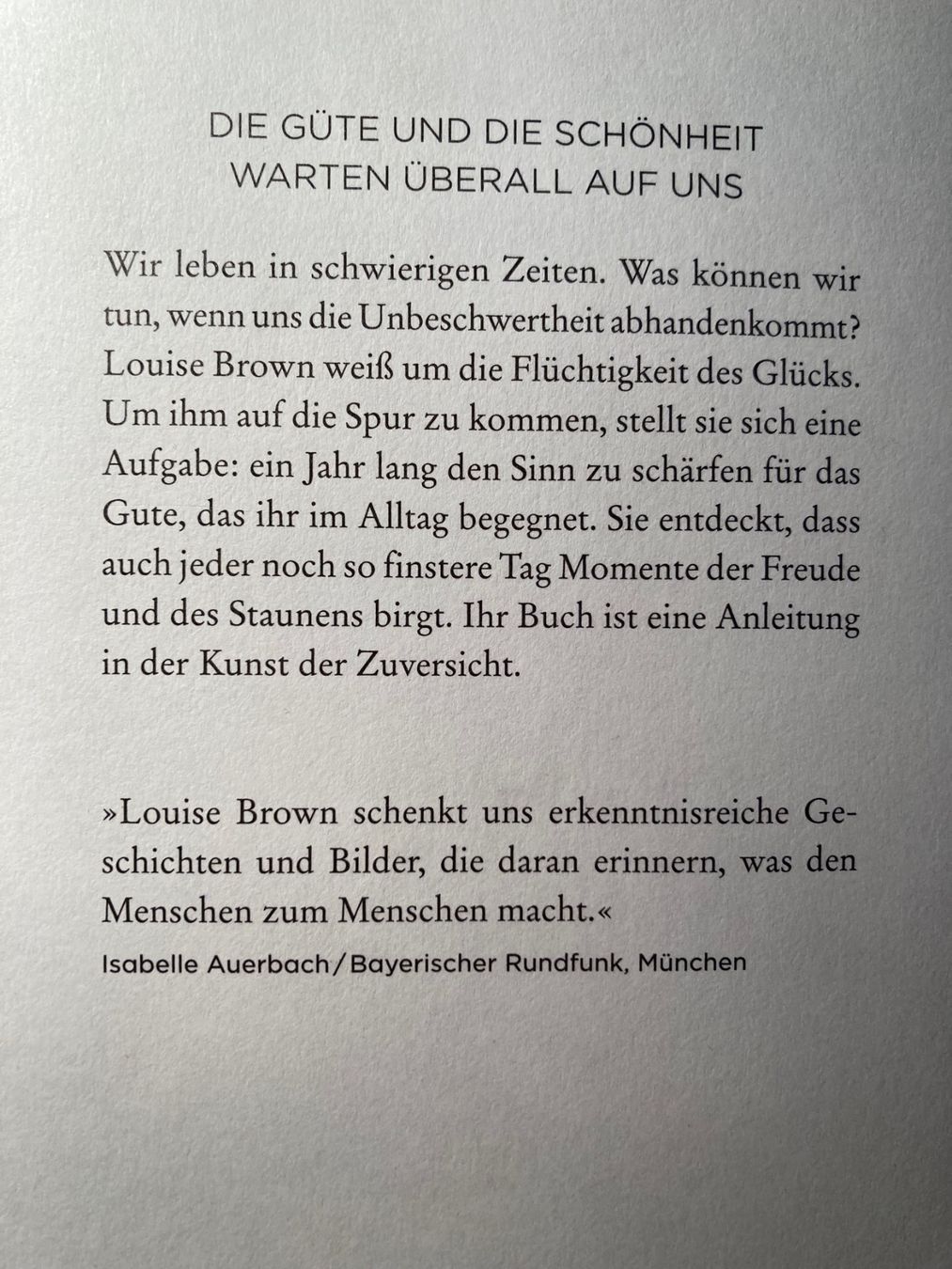 Libri: Zuversicht Louise Brown – Usato da Bern venduto da duflating 1