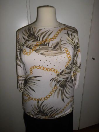 T-shirt blanc/beige T. 42