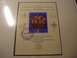 Bulgarien, 1989, Block  Philatelistenverband, ET-o + **