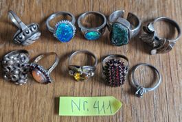 Vintage Schmuck Lot Silberring Sterling 925/800.. Top..