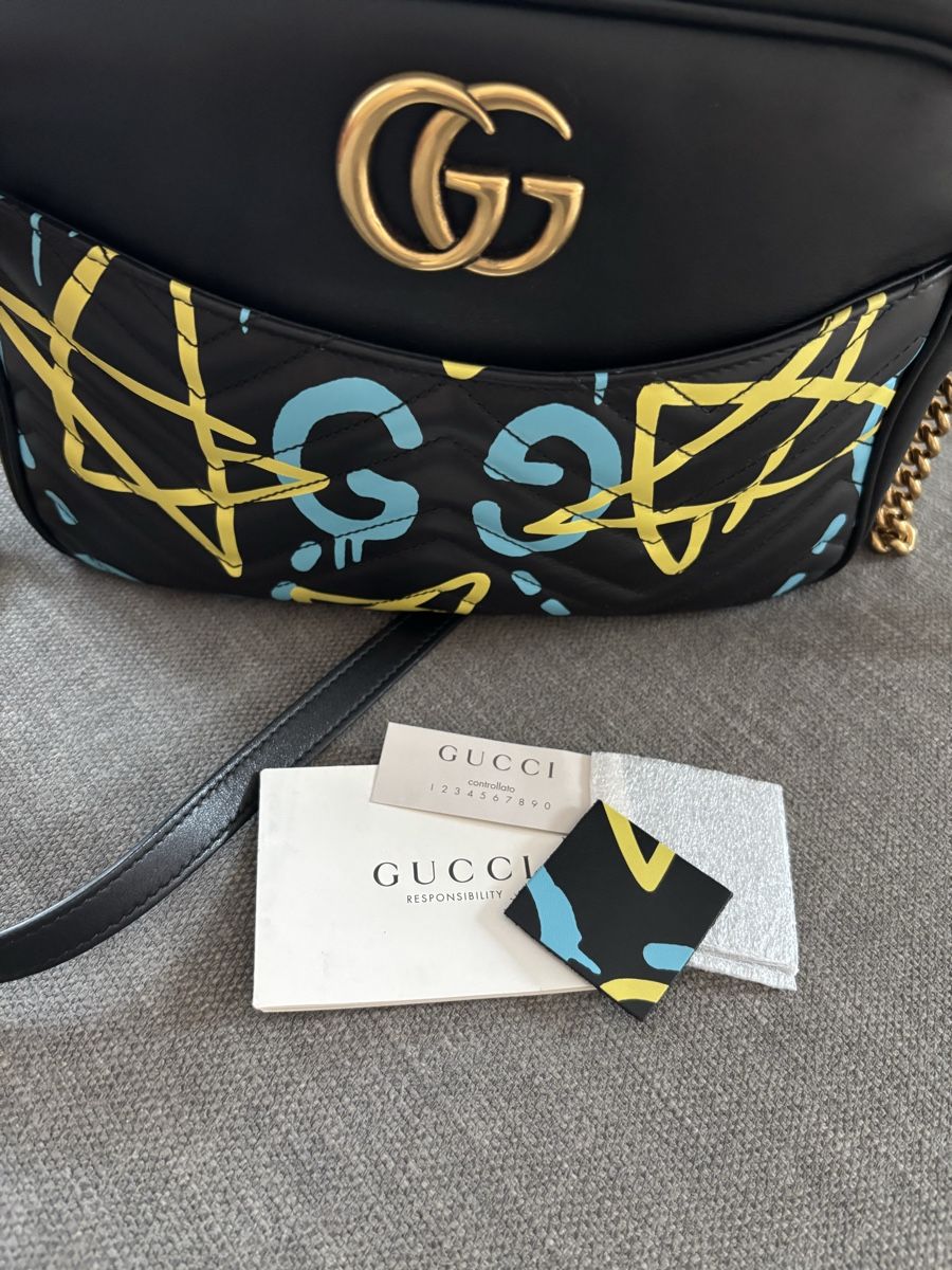 Gucci Borse da donna: Gucci GG Marmont Ghost Graffiti-Tasche – Nuovo (secondo la descrizione) da Tägerwilen venduto da Maxico2008 5
