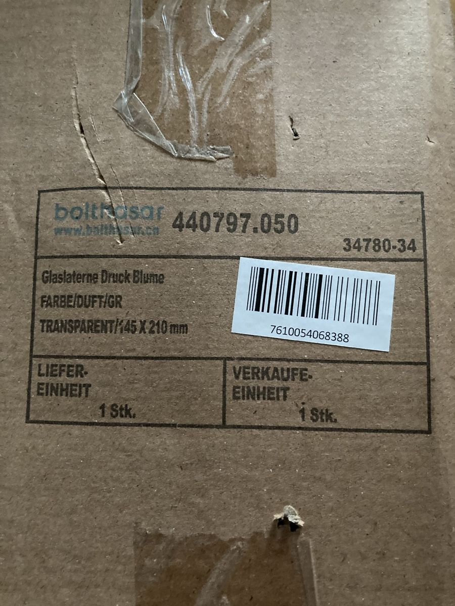 Laternen: Laterne Balthasar Neu Glas  145/210mm – Neu und originalverpackt aus Aarwangen von to-hirschi 2