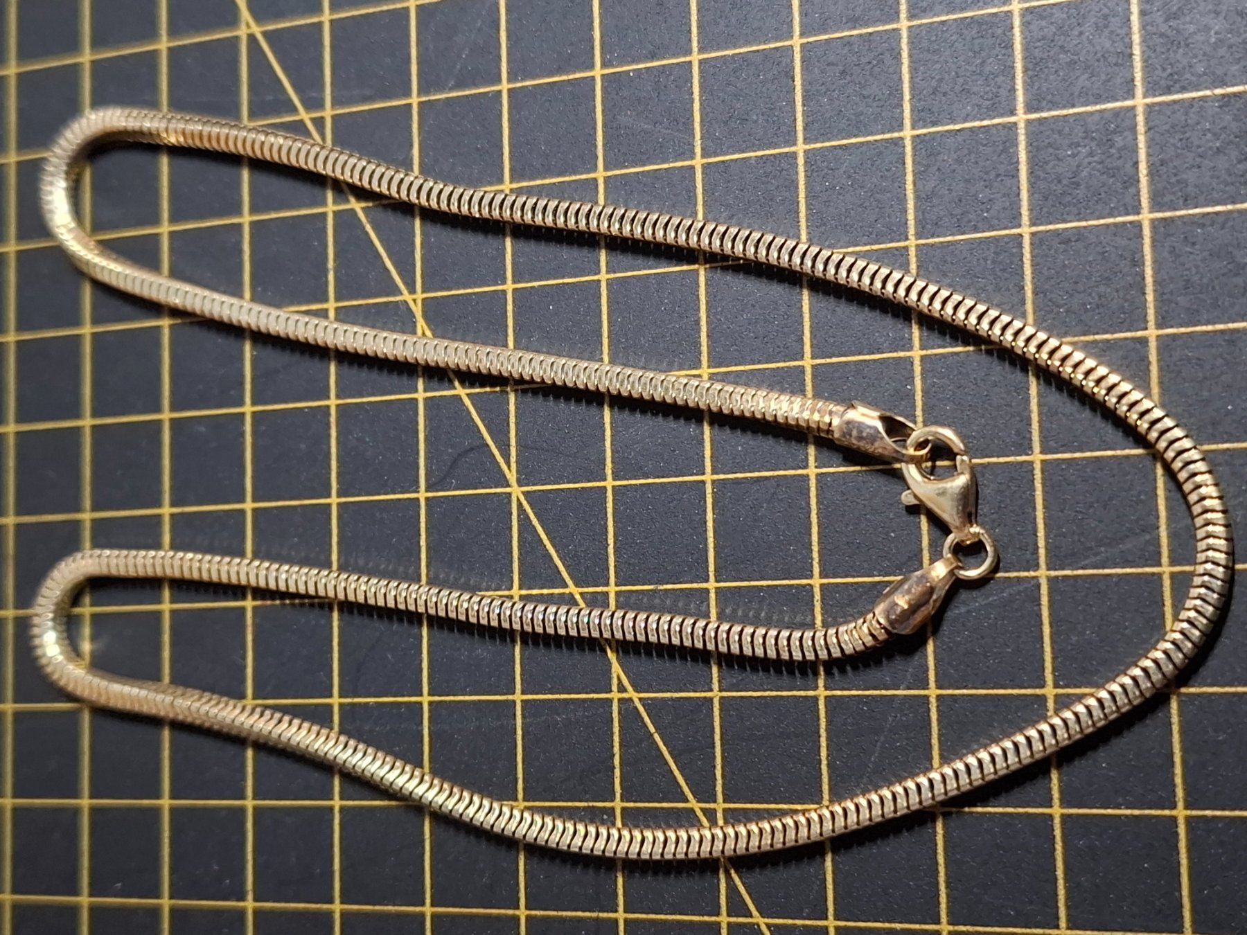 Catenine: Schlangenkette Silber 925 vergoldet – Usato da Zwieselberg venduto da Halifaxmendusli 6