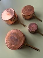Kupferpfannen Set, 4 Stück
