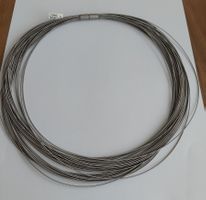 Edelstahlcollier 25 Ränge mit Bajonettverschluss, 55cm lang
