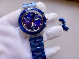 SWATCH IRONY DIAPHANE ALU - ROYALBLAU  - WIE NEU - IN OV ETC
