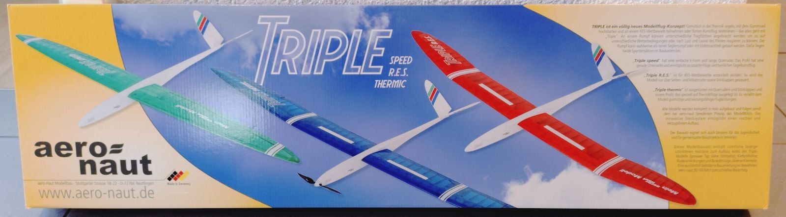 Modellismo RC: Aero-Naut Tripple Thermic – Nuovo (secondo la descrizione) da Grüningen venduto da Stargazer