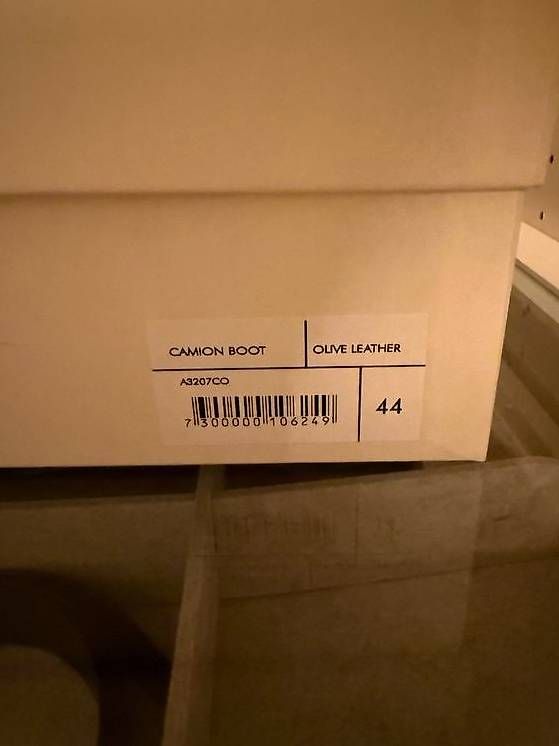 Scarpe da donna: Our Legacy Camion Boot Olive Leather – Usato da Belp venduto da misteryacky 2