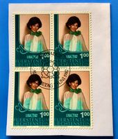 Briefmarken aus Liechtenstein 4 er Block mit Papier 