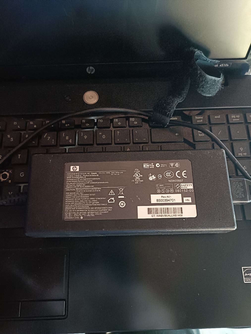 Ladegerät: HP Notebook Netzteil für Probook 4510 – Defekt aus Romanshorn von Flohmarkt_Romanshorn
