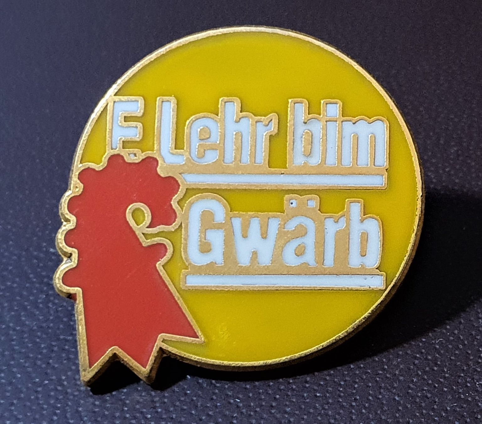 Plaketten & Abzeichen: Q222 - Pin E Lehr bim Gwarb Baselland – Gebraucht aus Reinach BL von Boston-Verkauf