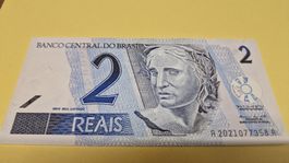 2 Brasilianische Reais Banknote - Selten und Gepflegt!
