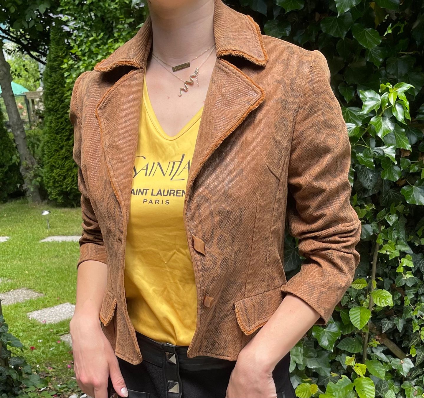 Jacken: Giacca in print pitone di pelle ecco-S/M – Neu (gemäss Beschreibung) aus Gordevio von LanaZimm