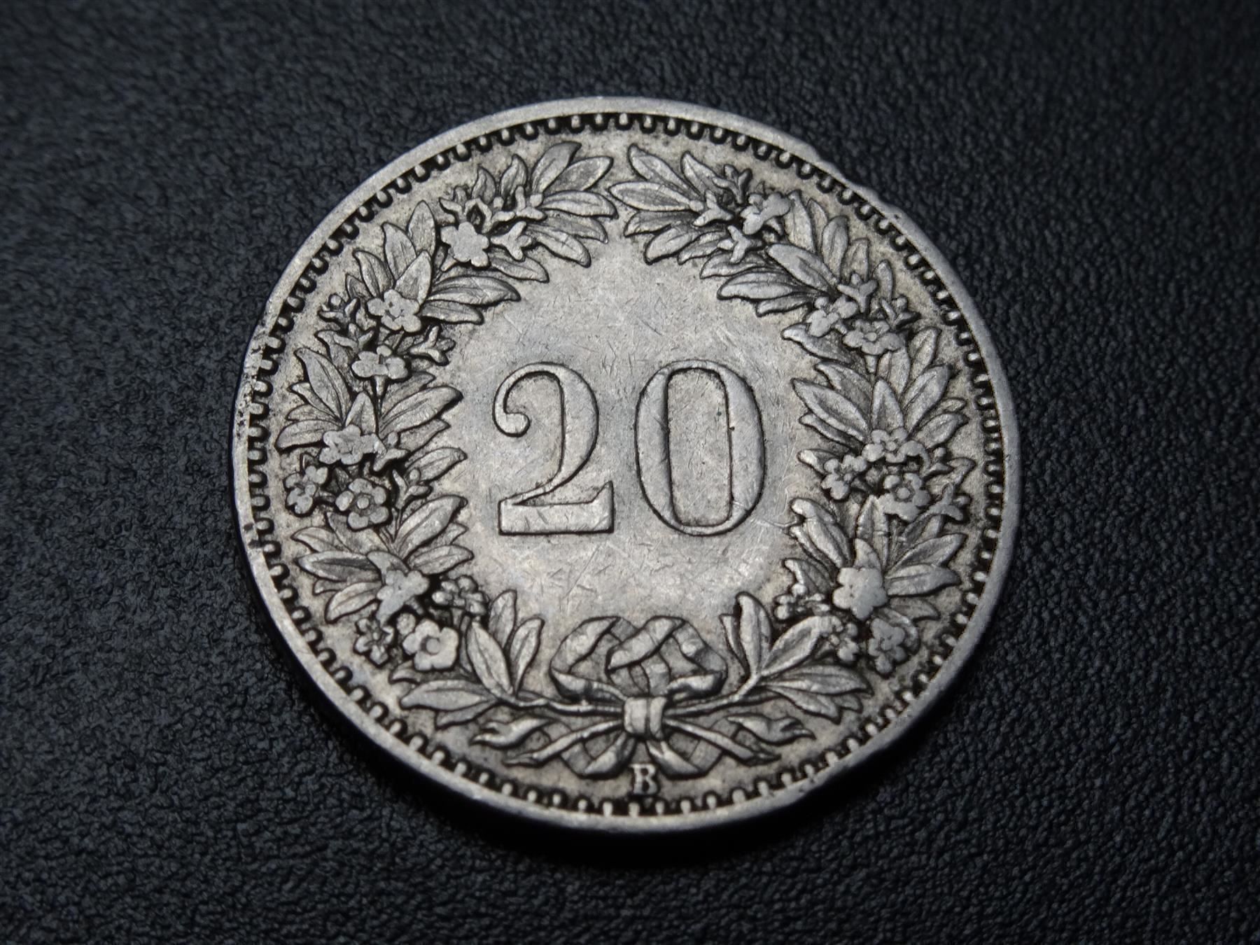 Tutti le monete: 20 Rp. 1903 ab Fr. 1.50 – Usato da Lupfig venduto da JUTA09 1