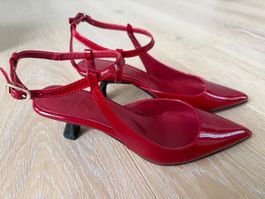 Souliers Martinez Damen Rot Pumps Gr. 38,0