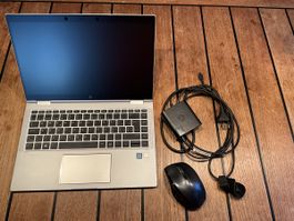 HP Convertible Laptop mit Ladegerät, GP Elite Book x360 1040