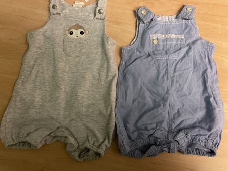 2 H&M Baby Strampler Sommer Gr. 62 Äffchen & Jeans Look 🐒👖