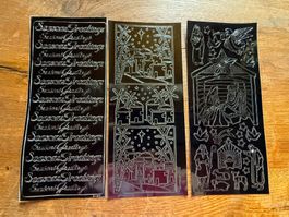 3er Set Folienbilder -Weihnachten, neu