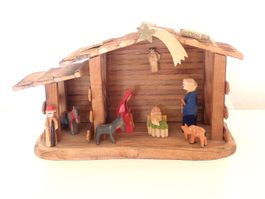 Krippe Weihnachten Holz Schnitzerei Advent Erzgebirge ?