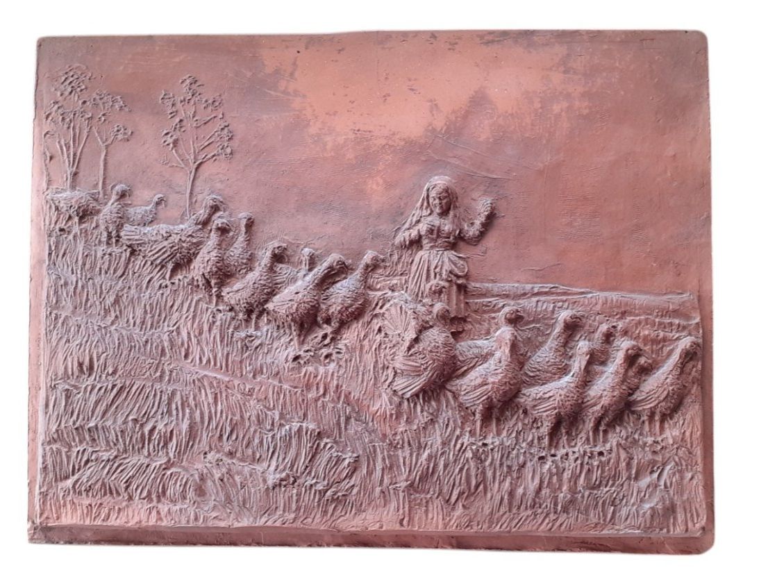 Sculture & Statue: antikes Reliefbild Ton – Usato da Mörschwil venduto da antiksalon21