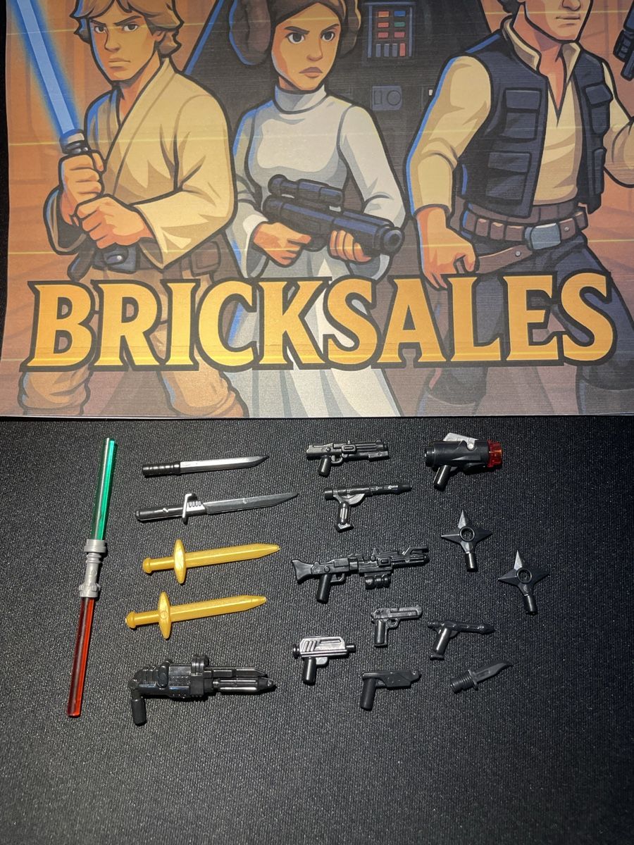 Star Wars Statuette: Star Wars diverse Waffen Accessoires Set Trooper Lego-Komp. – Nuovo (secondo la descrizione) da Zufikon venduto da BrickSales