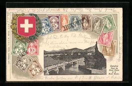 Genève, Pont du Mont Blanc et le Mont B