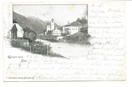 Gruss aus Süs - Susch (GR) Zernez - Engadin - Dorfpartie Inn