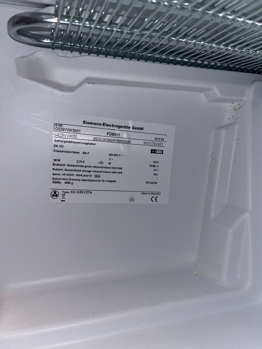Siemens Gefrierschrank: Gefrierer – Gebraucht aus Güttingen von mkdkuhn 2