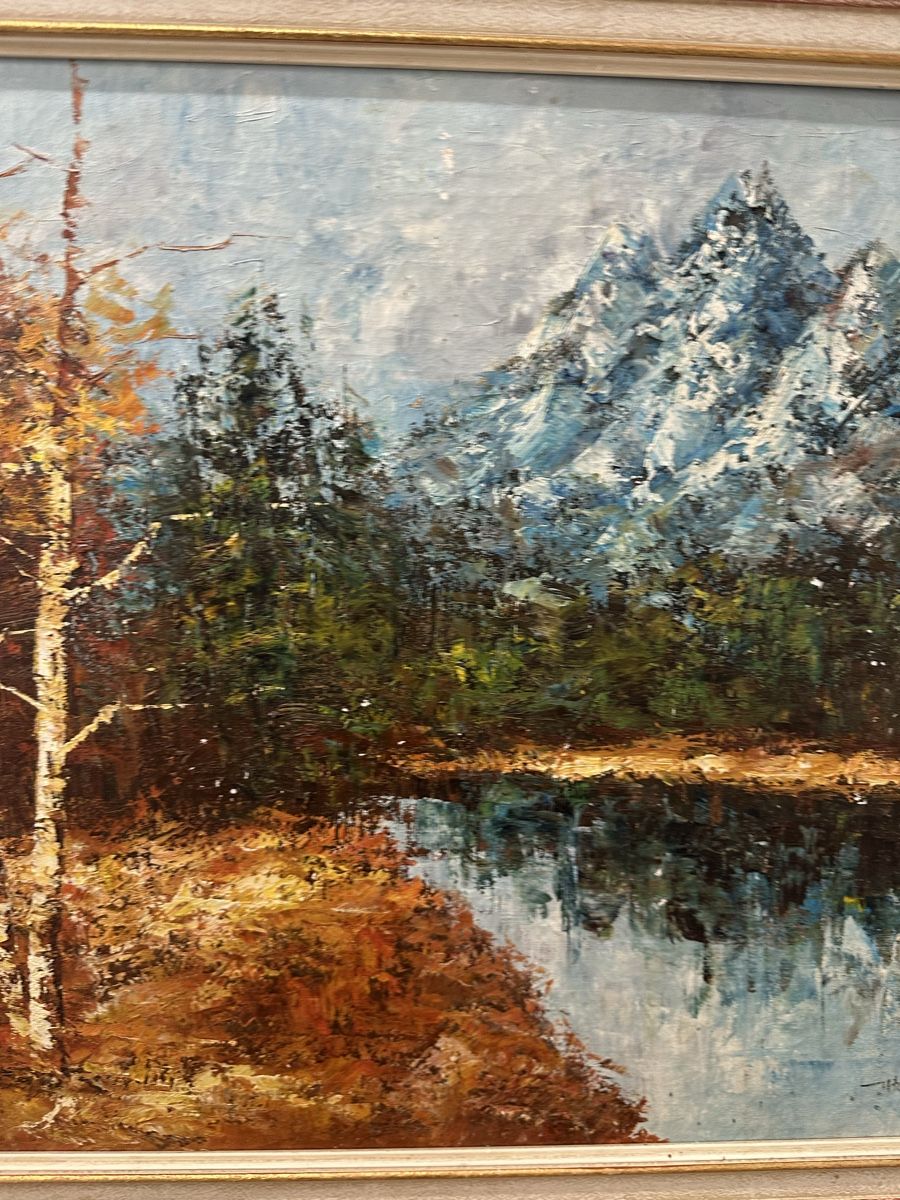 Dipinti: Ölgemälde Landschaft Berge See Signiert  – Usato da Ebikon venduto da Gaenggeliwaar 2
