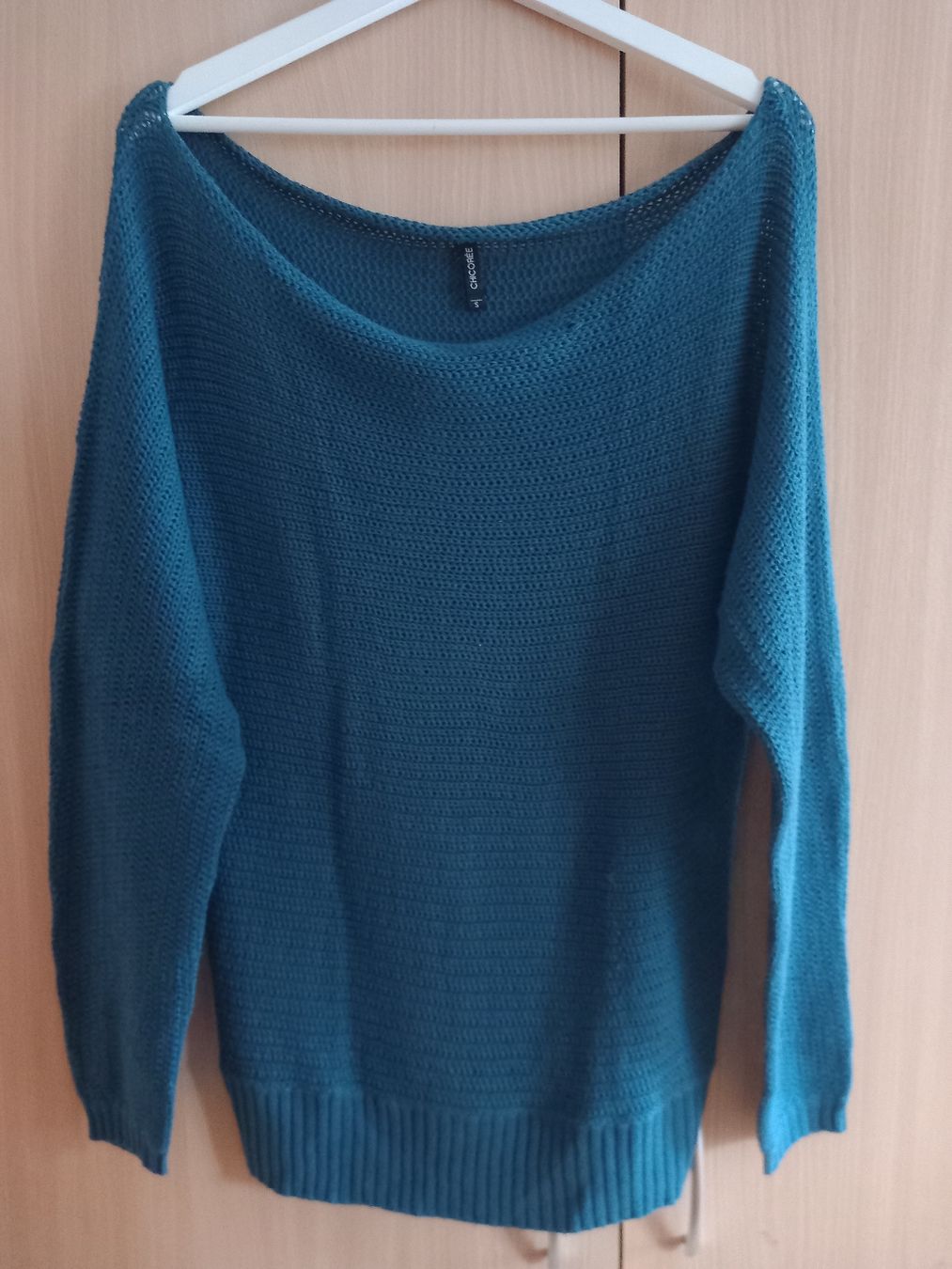 Pullover & Sweatshirts: Pull bleu en maille large Taille S – Gebraucht aus Faoug von per_kp6r