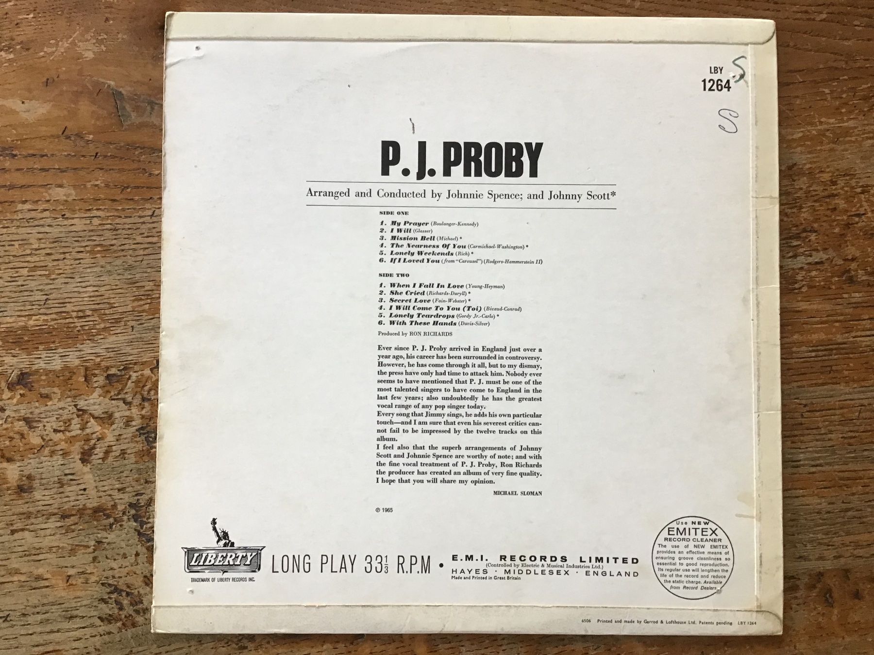 Schallplatten: LP P.J. Proby – Gebraucht aus Fully von Ruby97 1