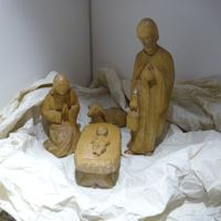 Holz Krippe Weihnachtskrippe / wohl Wyss (kleine Scheidegg)