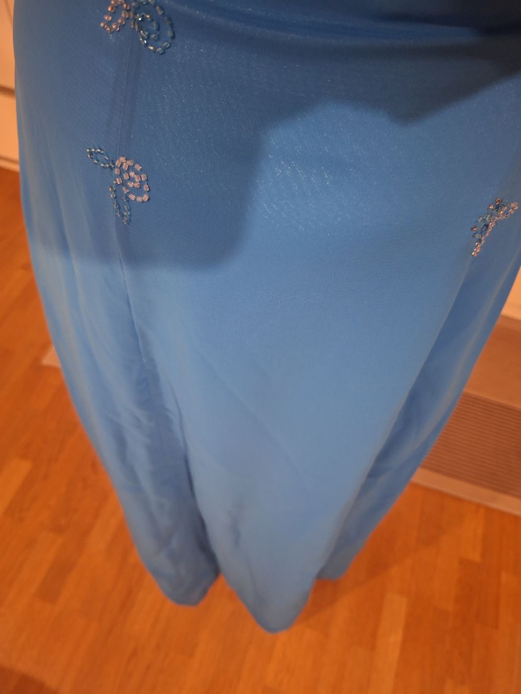 Vestiti: Robe longue bleue à bretelles perlée taille S – Usato da Zürich venduto da skl_6nxg 4