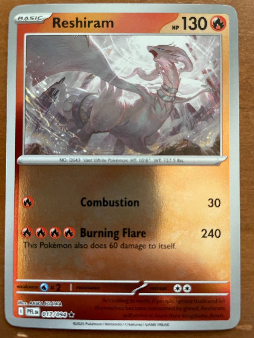 Pokémon Carte collezionabili: Pokemon Reshiram Reverse (Versand gratis) – Nuovo (secondo la descrizione) da Chur venduto da Angerson