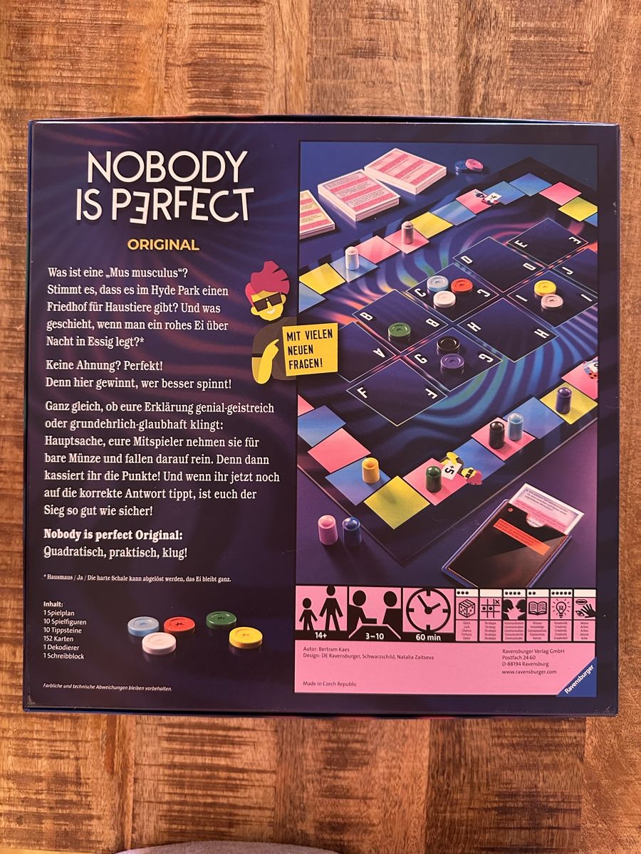 Giochi: Nobody is perfect Spiel – Nuovo (secondo la descrizione) da Zürich venduto da bonitasprings_91 1