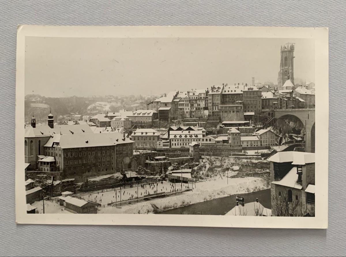 Cartoline postali: Ansichtskarte/Photo - Freiburg, HC (Fribourg-)Gottéron – Usato da Düdingen venduto da polytropon_5 1