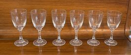 6er Set elegante Weingläser Kristallglas Fussgläser