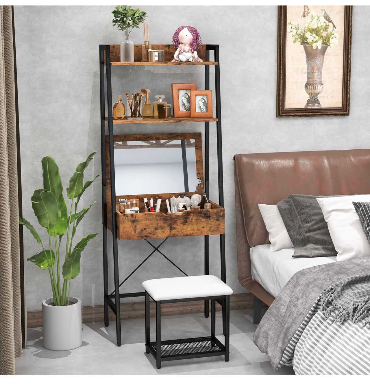 Tavoli da trucco: + 2 in 1 Schminktisch  Hocker Frisiertisch Kosmetiktisch m – Nuovo e nell'imballaggio originale da Amriswil venduto da JaJa-Express 6